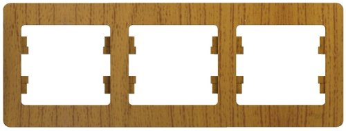 Рамка горизонтальная Systeme Electric Glossa 3-м. дерево картинка